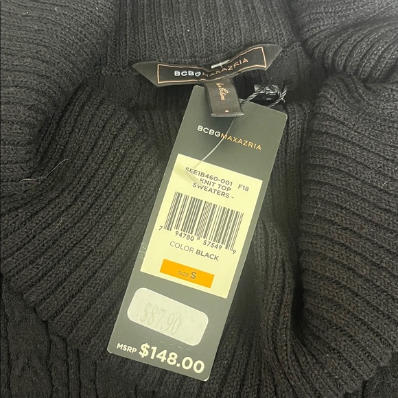 BCBGMaxAzria Black Knit Top - Picture 2 of 6